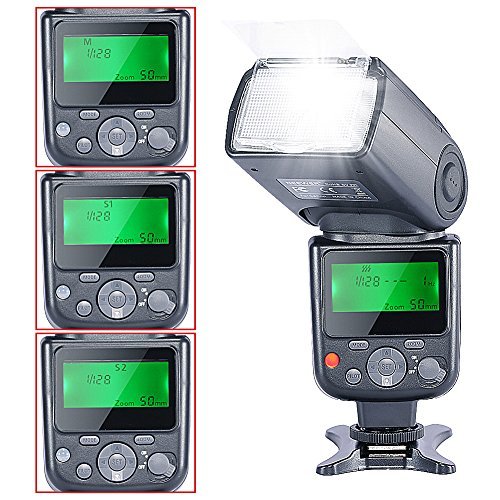 Neewer NW670 E-TTL Flash Kit for Canon DSLR Cameras,Includes:(1)Flash with LCD Screen+(1)2.4 GHz Wireless Trigger+(1)Hard & Soft Flash Diffuser+(1)Lens Cap Holder+C1 Cord+C3 Cord