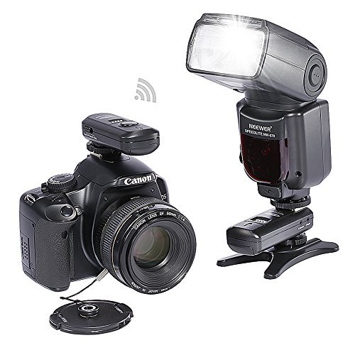 Neewer NW670 E-TTL Flash Kit for Canon DSLR Cameras,Includes:(1)Flash with LCD Screen+(1)2.4 GHz Wireless Trigger+(1)Hard & Soft Flash Diffuser+(1)Lens Cap Holder+C1 Cord+C3 Cord