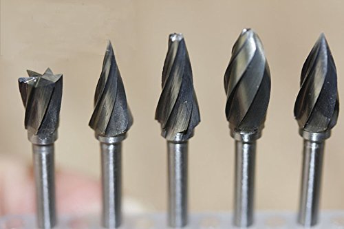 New 10 Pieces Tungsten Carbide Rotary Burr SET 1/8'' Shank Fit Dremel Tools for DIY Woodworking, Carving, Engraving, Drilling