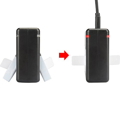 Newmowa AZ13-2 Rechargeable Battery (2-Pack) and Dual USB Charger for Xiaomi Yi Action Camera (Only Compatible with Official U.S. Edition)