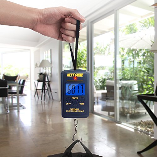 Next-shine Electronic Digital Hanging/Fish/Luggage/Kitchen Scale 0.01 lb/0.005kg, Dark Blue