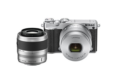 Nikon 1 J5 Mirrorless Digital Camera w/ 10-30mm PD-ZOOM Lens & 30-110mm Lens (Silver)