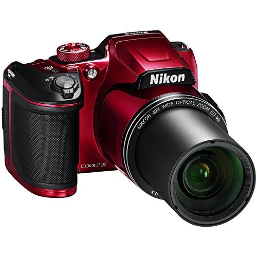 Nikon COOLPIX B500 16MP Digital Camera with 3 Inch TFT LCD Screen Nikkor Lens With 40x optical zoom wifi, Red (Certified Refurbished)