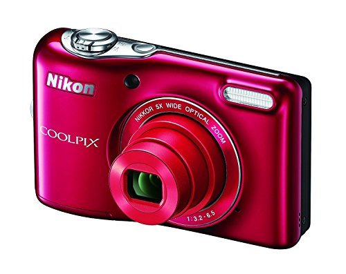 Nikon COOLPIX L32 Digital Camera with 5x Wide-Angle NIKKOR Zoom Lens (Red) (Certified Refurbished)