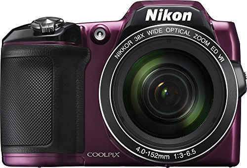 Nikon COOLPIX L840 16.0-Megapixel Digital Camera with 76x dynamic fine zoom, 38X optical zoom VR lens (4.0-152mm) and built-in WiFi - Plum (Certified Refurbished)