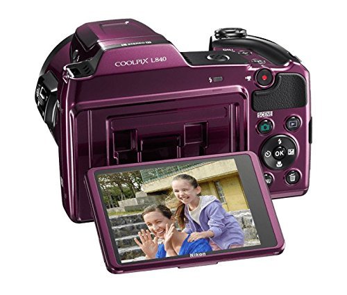 Nikon COOLPIX L840 16.0-Megapixel Digital Camera with 76x dynamic fine zoom, 38X optical zoom VR lens (4.0-152mm) and built-in WiFi - Plum (Certified Refurbished)