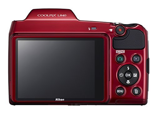 Nikon COOLPIX L840 Digital Camera with 38x Optical Zoom and Built-In Wi-Fi (Red)