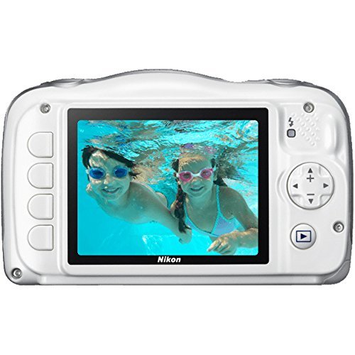 Nikon COOLPIX S33 13.2MP Waterproof Shockproof Freezeproof Digital Camera (White)(Certified Refurbished)