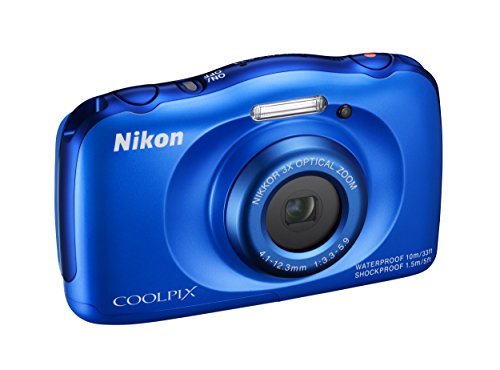 Nikon COOLPIX S33 Waterproof Digital Camera (Blue) (Discontinued by Manufacturer)