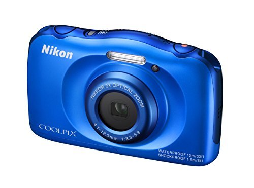 Nikon COOLPIX S33 Waterproof Digital Camera (Blue) (Discontinued by Manufacturer)