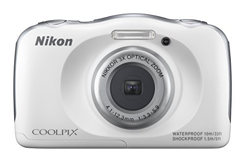 Nikon COOLPIX S33 Waterproof Digital Camera (White) (Discontinued by Manufacturer)