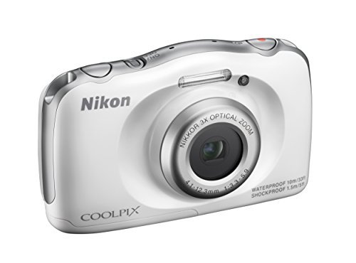 Nikon COOLPIX S33 Waterproof Digital Camera (White) (Discontinued by Manufacturer)