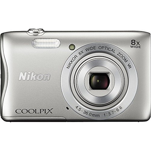 Nikon COOLPIX S3700 20.1 MP Wi-Fi Digital Camera with 8X Optical Zoom and 720P Video (Silver)