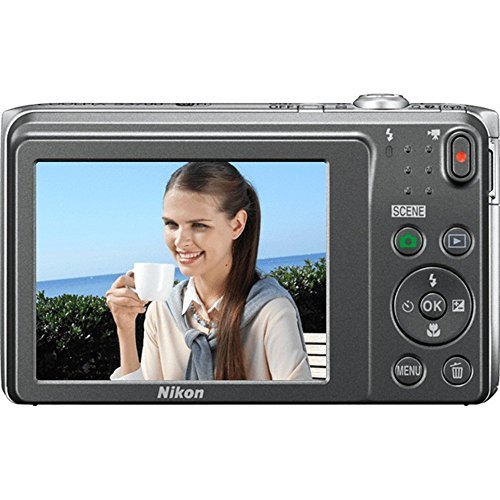 Nikon COOLPIX S3700 20.1 MP Wi-Fi Digital Camera with 8X Optical Zoom and 720P Video (Silver)