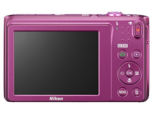 Nikon COOLPIX S3700 Digital Camera with 8x Optical Zoom and Built-In Wi-Fi (Pink)