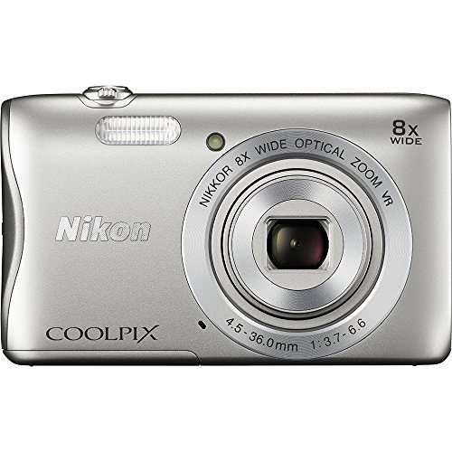 Nikon COOLPIX S3700 Digital Camera with 8x Optical Zoom and Built-In Wi-Fi (Silver)(Certified Refurbished)