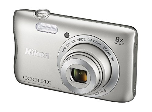 Nikon COOLPIX S3700 Digital Camera with 8x Optical Zoom and Built-In Wi-Fi (Silver)(Certified Refurbished)