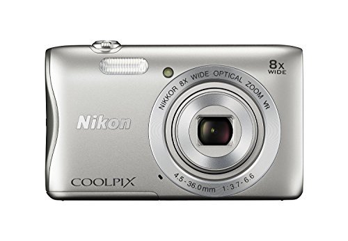 Nikon COOLPIX S3700 Digital Camera with 8x Optical Zoom and Built-In Wi-Fi (Silver)(Certified Refurbished)