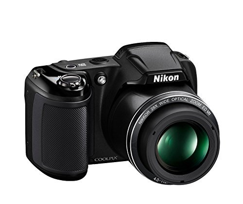 Nikon Coolpix L340 20.2 MP Digital Camera with 28x Optical Zoom and 3.0-Inch LCD (Black) (Certified Refurbished)