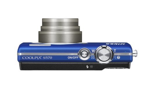 Nikon Coolpix S570 12MP Digital Camera with 5x Wide Angle Electronic Vibration Reduction (VR) Zoom and 2.7-Inch LCD (Blue)