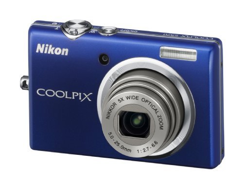 Nikon Coolpix S570 12MP Digital Camera with 5x Wide Angle Electronic Vibration Reduction (VR) Zoom and 2.7-Inch LCD (Blue)