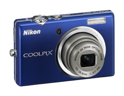 Nikon Coolpix S570 12MP Digital Camera with 5x Wide Angle Electronic Vibration Reduction (VR) Zoom and 2.7-Inch LCD (Blue)