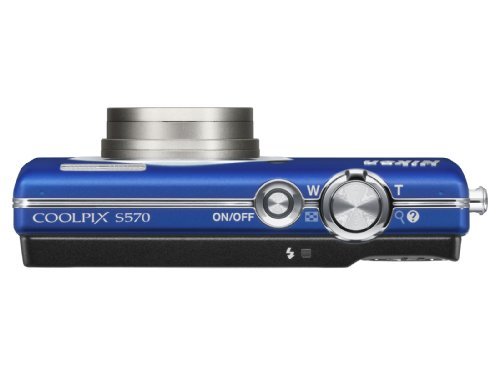 Nikon Coolpix S570 12MP Digital Camera with 5x Wide Angle Electronic Vibration Reduction (VR) Zoom and 2.7-Inch LCD (Blue)