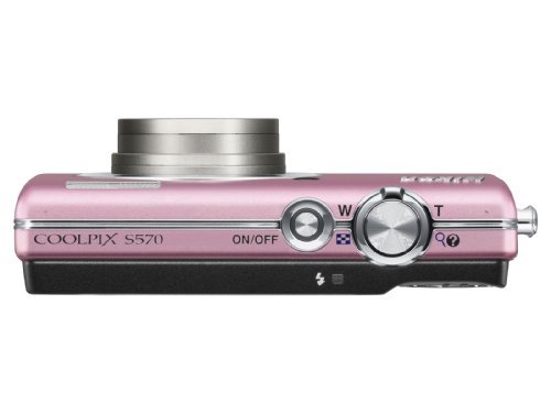 Nikon Coolpix S570 12MP Digital Camera with 5x Wide Angle Optical Vibration Reduction (VR) Zoom and 2.7-Inch LCD (Pink)