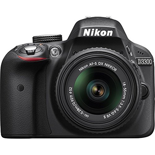 Nikon D3300 24.2 MP CMOS Digital SLR with AF-S DX NIKKOR 18-55mm f/3.5-5.6G VR II Zoom Lens, Certified Refurbished, Black