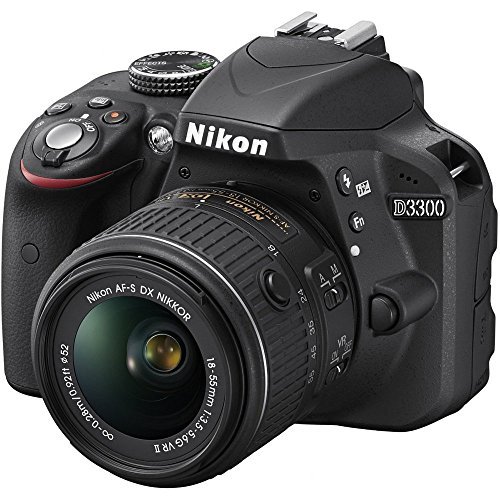 Nikon D3300 24.2 MP CMOS Digital SLR with AF-S DX NIKKOR 18-55mm f/3.5-5.6G VR II Zoom Lens, Certified Refurbished, Black