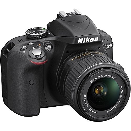 Nikon D3300 24.2 MP CMOS Digital SLR with AF-S DX NIKKOR 18-55mm f/3.5-5.6G VR II Zoom Lens, Certified Refurbished, Black