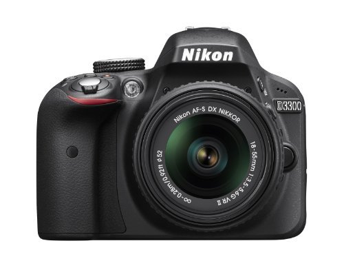 Nikon D3300 24.2 MP CMOS Digital SLR with Auto Focus-S DX NIKKOR 18-55mm f/3.5-5.6G VR II Zoom Lens (Black)