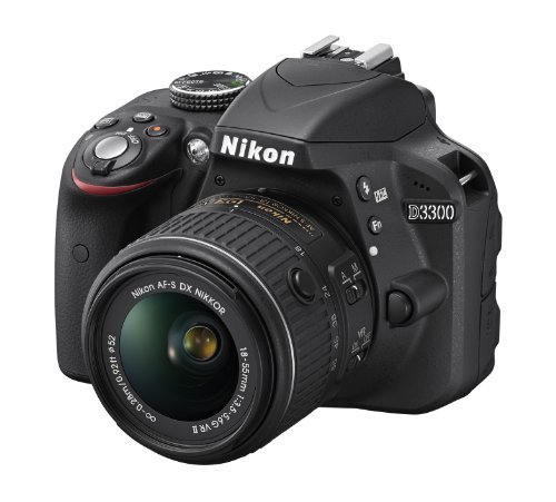 Nikon D3300 24.2 MP CMOS Digital SLR with Auto Focus-S DX NIKKOR 18-55mm f/3.5-5.6G VR II Zoom Lens (Black)