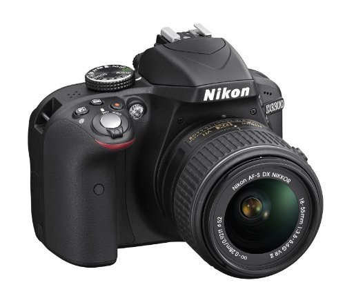 Nikon D3300 24.2 MP CMOS Digital SLR with Auto Focus-S DX NIKKOR 18-55mm f/3.5-5.6G VR II Zoom Lens (Black)