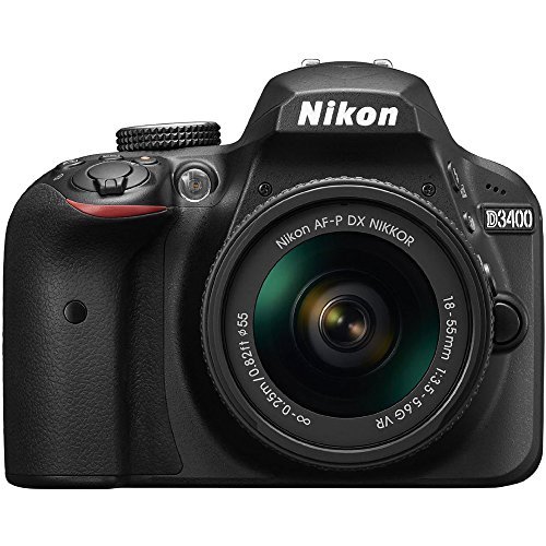 Nikon D3400 24.2 MP DSLR Camera with 18-55mm VR Lens Kit 1571B (Black) - (Certified Refurbished)