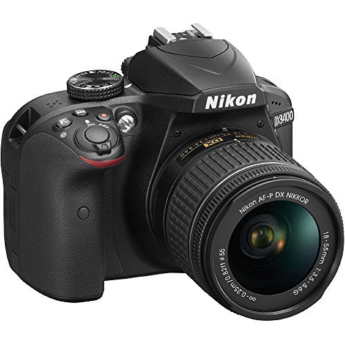 Nikon D3400 24.2 MP DSLR Camera with 18-55mm VR Lens Kit 1571B (Black) - (Certified Refurbished)