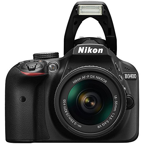 Nikon D3400 24.2MP DSLR Camera with AF-P 18-55 VR and 70-300m Lenses (1573B) - (Certified Refurbished)