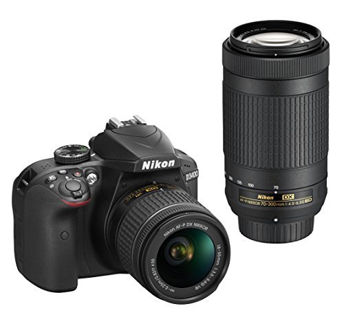 Nikon D3400 DSLR Camera with AF-P DX NIKKOR 18-55mm f/3.5-5.6G VR and AF-P DX NIKKOR 70-300mm f/4.5-6.3G ED