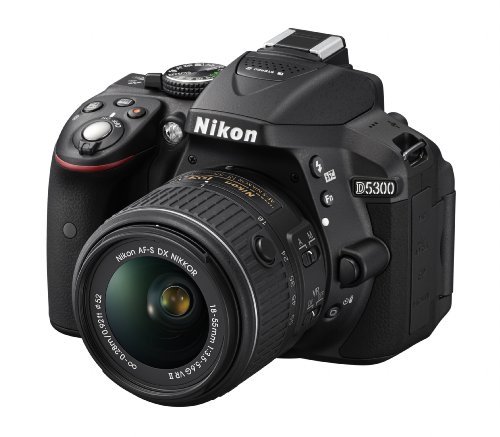 Nikon D5300 24.2 MP CMOS Digital SLR Camera with 18-55mm f/3.5-5.6G ED VR Auto Focus-S DX NIKKOR Zoom Lens (Black)