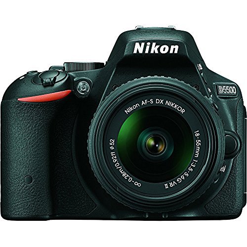 Nikon D5500 24.2 MP DSLR Camera With 3.2-Inch LCD 18-55 mm VR DX Lens (Black)(Certified Refurbished)