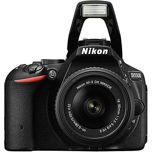 Nikon D5500 24.2 MP DSLR Camera With 3.2-Inch LCD 18-55 mm VR DX Lens (Black)(Certified Refurbished)