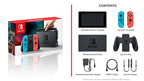 Nintendo Switch with Neon Blue and Neon Red Joy-Con 