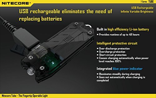 NiteCore Tube Keychain Light T Series 45 Lumen Multi Color Pocket Flashlight