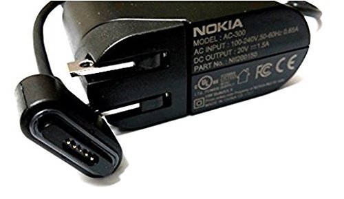 Nokia AC-300 - Nokia Lumia 2520 Tablet US AC Power Adapter Home Wall Travel Charger/Wall Charge Adapter - Wide Plug