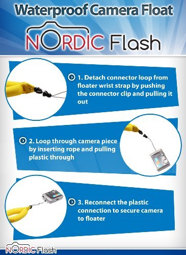 Nordic Flash Waterproof Camera Float - Pack of 2 - Bright Yellow