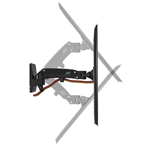 North Bayou F120 Full Motion Gas Spring Articulating Swivel TV Wall Mount for 17"-27" Flat Panel LCD LED Plasma Screens with VESA Mount