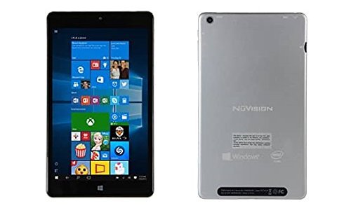 NuVision 8-Inch Full HD IPS 1920 x 1200 Touchscreen Tablet PC, Intel Atom Z3735F Quad-Core Processor, 2GB RAM, 32GB eMMC SSD, Webcam, WIFI, Windows 10, Silver