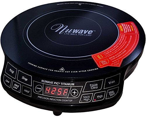 NuWave PIC 1800W Portable Induction Cooktop Countertop Burner, Titanium