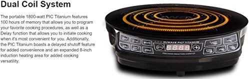 NuWave PIC 1800W Portable Induction Cooktop Countertop Burner, Titanium