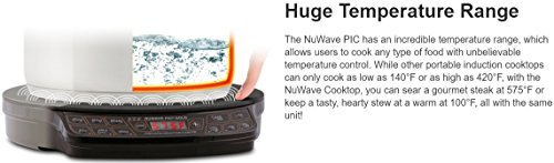 NuWave PIC 1800W Portable Induction Cooktop Countertop Burner, Titanium